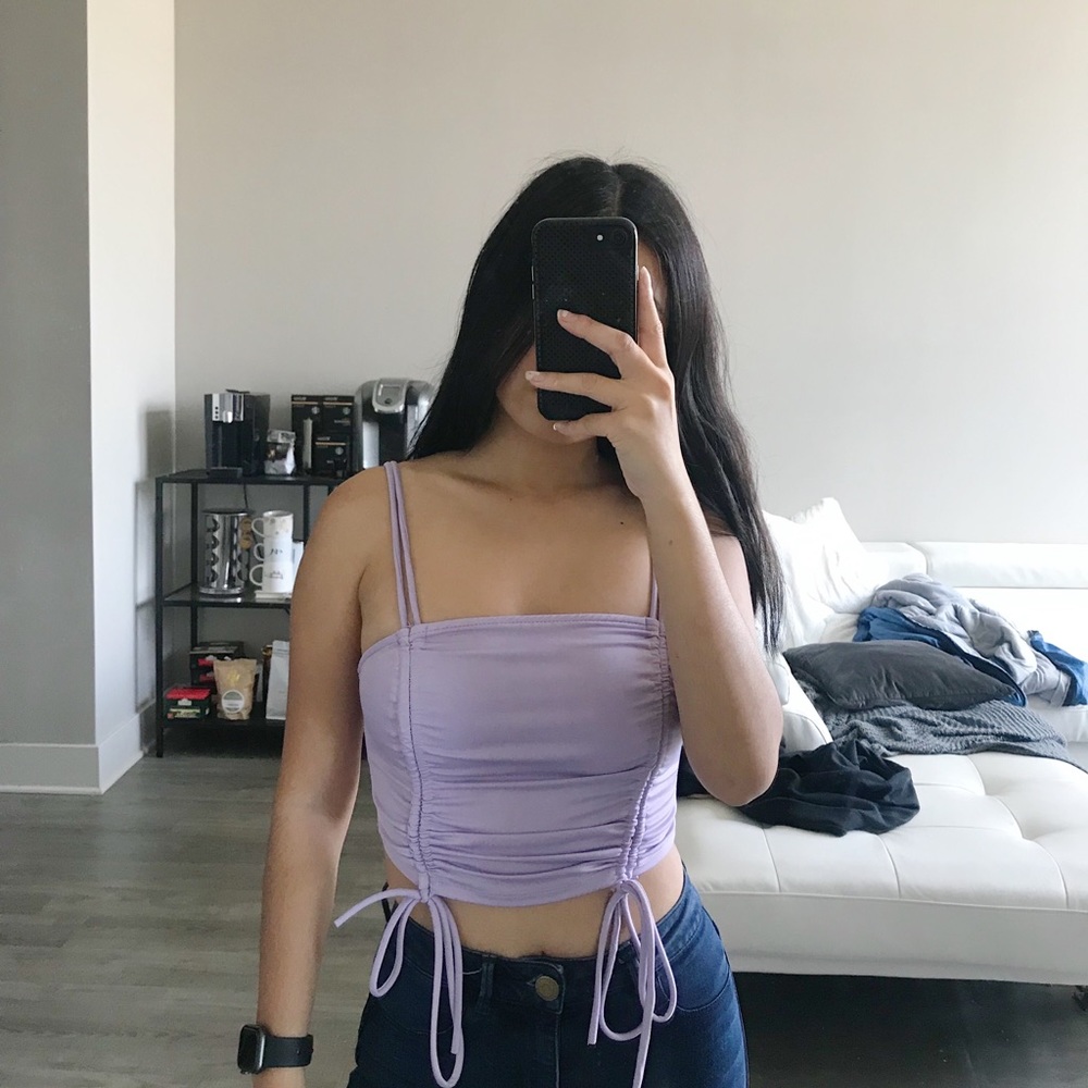 Cute lavender crop top